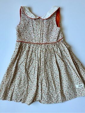 Girls' Robyn & Wren Vintage-Style Floral Dress with Peter Pan Collar